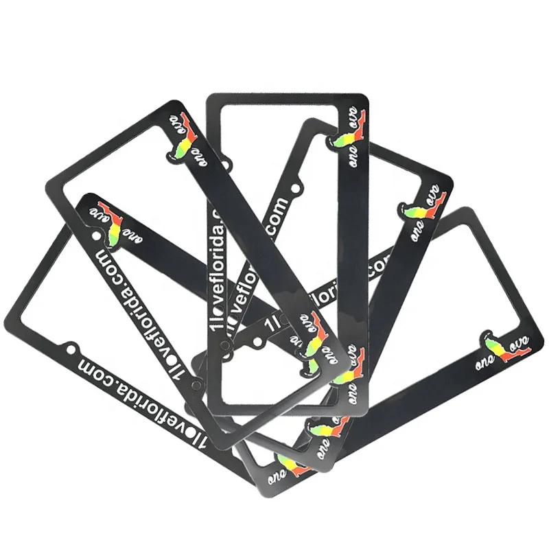 Usa Standard Metal License Plate Frame Full Image Uv Printed 4