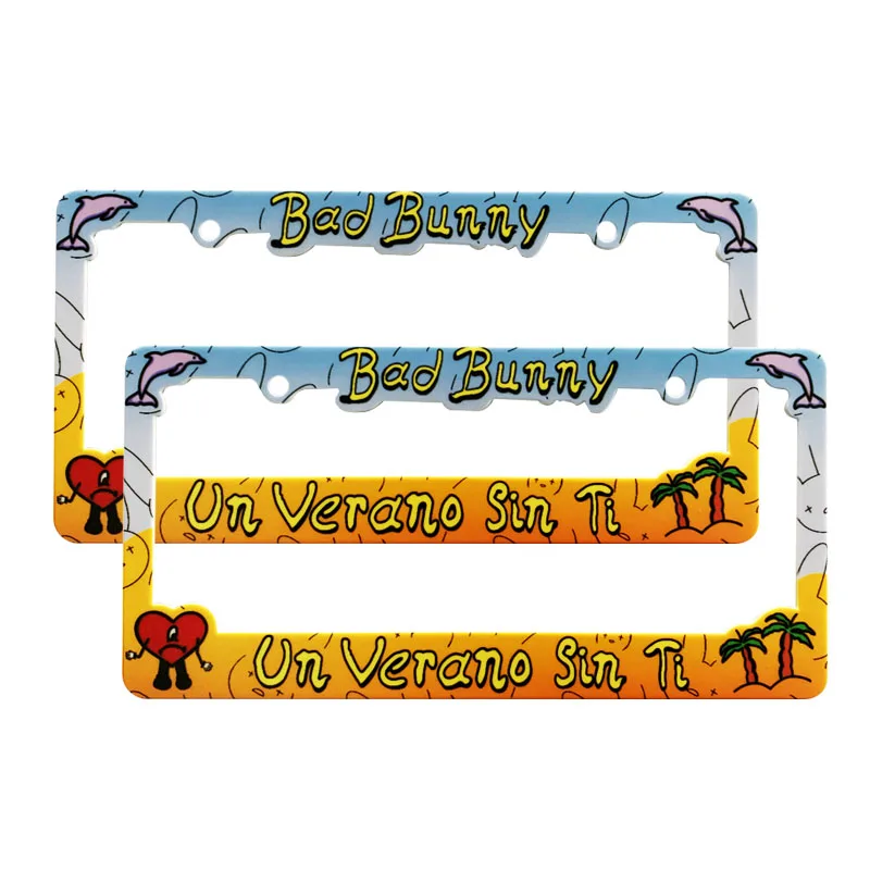 Usa Standard Metal License Plate Frame Full Image Uv Printed 6