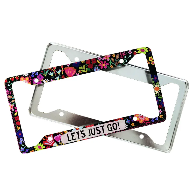 Usa Standard Metal License Plate Frame Full Image Uv Printed 7