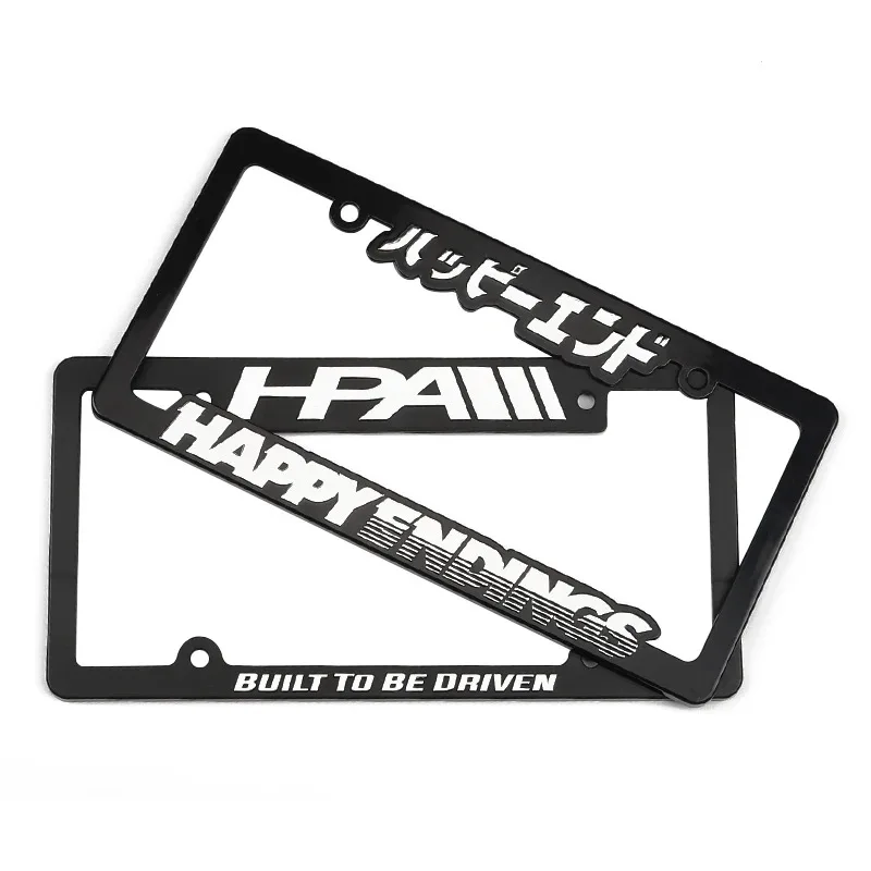 Cadre de plaque d'immatriculation de taille américaine en plastique ABS et métal moteur-1724297712720596 5