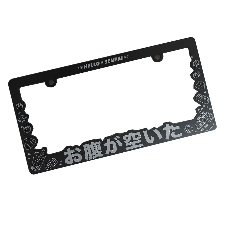 Cadre de plaque d'immatriculation de taille américaine en plastique ABS et métal moteur-1724297712720596 3