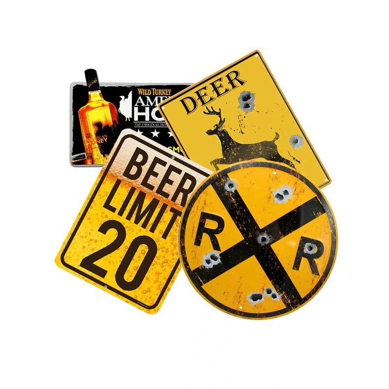 Custom Logo Retro Vintage Poster Vintage Metal Tin Signs For Bar 1