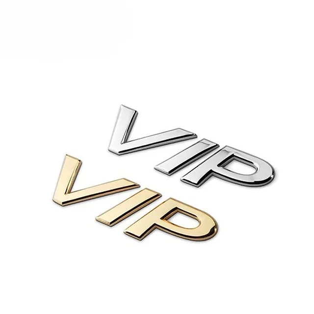 Insignia de coche cromada personalizada con adhesivo 3M para decoración de coche 1