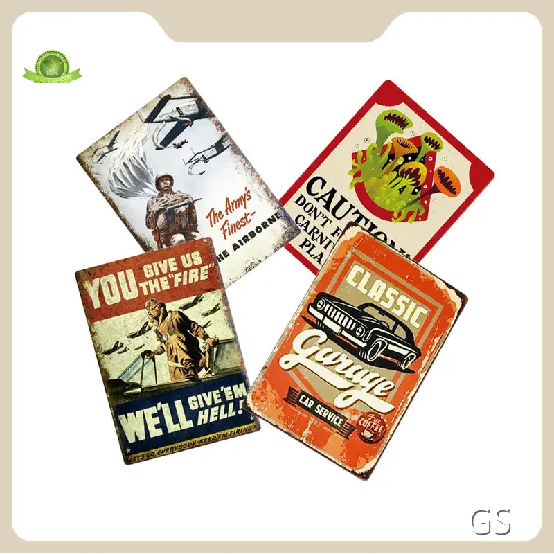 Hot Metal Beer Signs 2 Color GS Brand 1