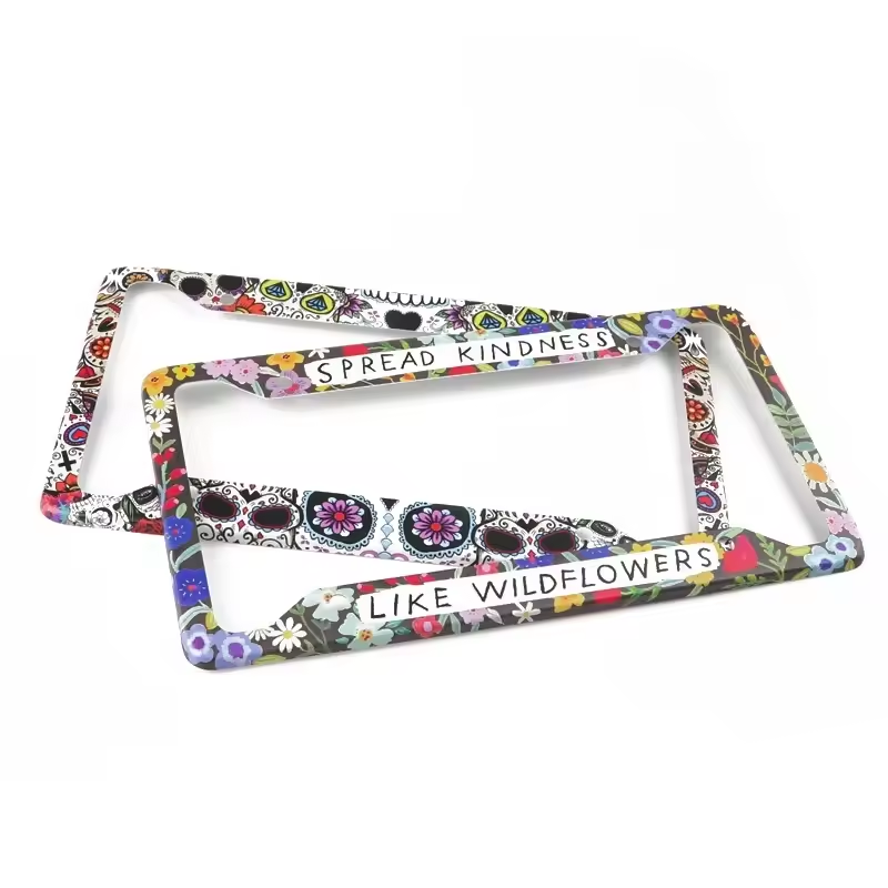 Cubierta de matrícula personalizada, logotipo elevado, marco de placa de coche de plástico, marco de matrícula de plástico ABS de Metal, venta al por mayor 4