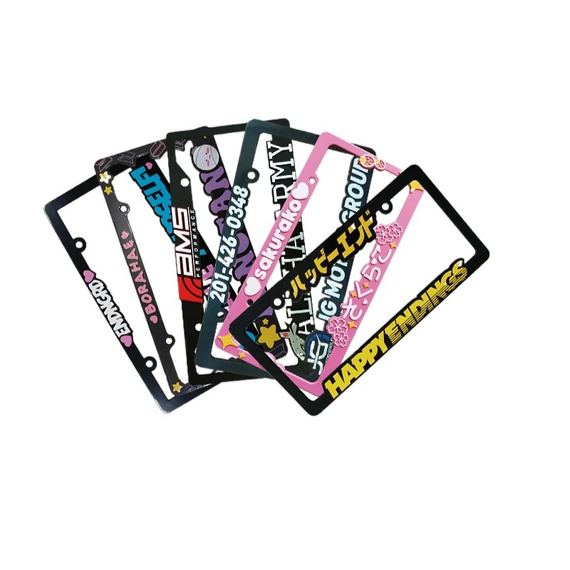 Customized High Quality Car Number License Plate Frame Zinc alloy Car License Plate Frame/holder Cover License Plate Frames 1