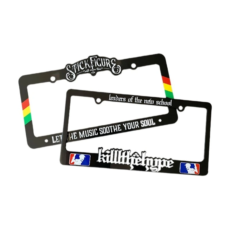 Personalizado EE. UU. & CANADÁ Metal Plástico Motocicleta Marco de matrícula de coche Marco de placa de coche Cubierta de matrícula al por mayor 1