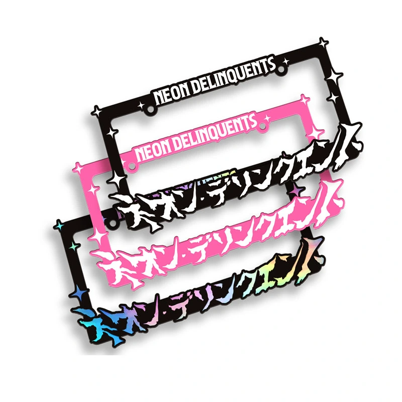 Custom Logo Plastic Car License Plate Frame Car Number Plate Holder License Plate Cover for USA Standard-1724311146324961 1