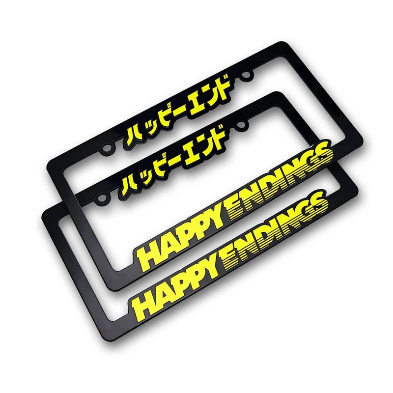 Plastic Embossed logo Car License Plate Cover number Plate Frame Custom license frame Wholesale-1724310675725320 1