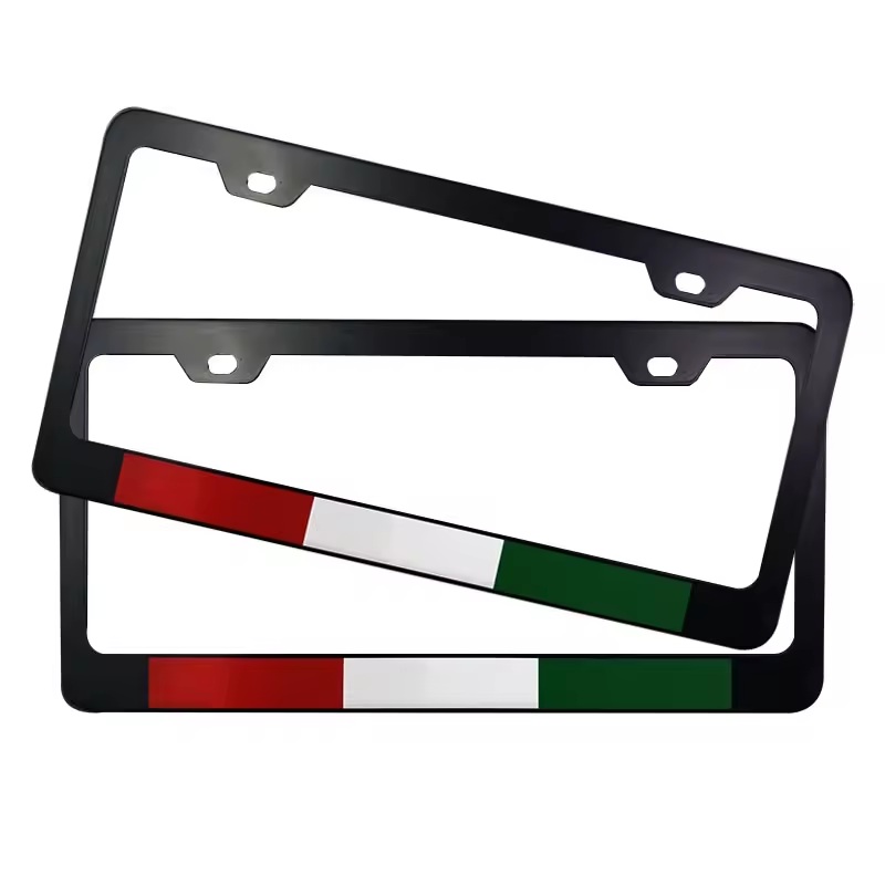 Cubierta de matrícula personalizada, logotipo elevado, marco de placa de coche de plástico, marco de matrícula de plástico ABS de Metal, venta al por mayor 1