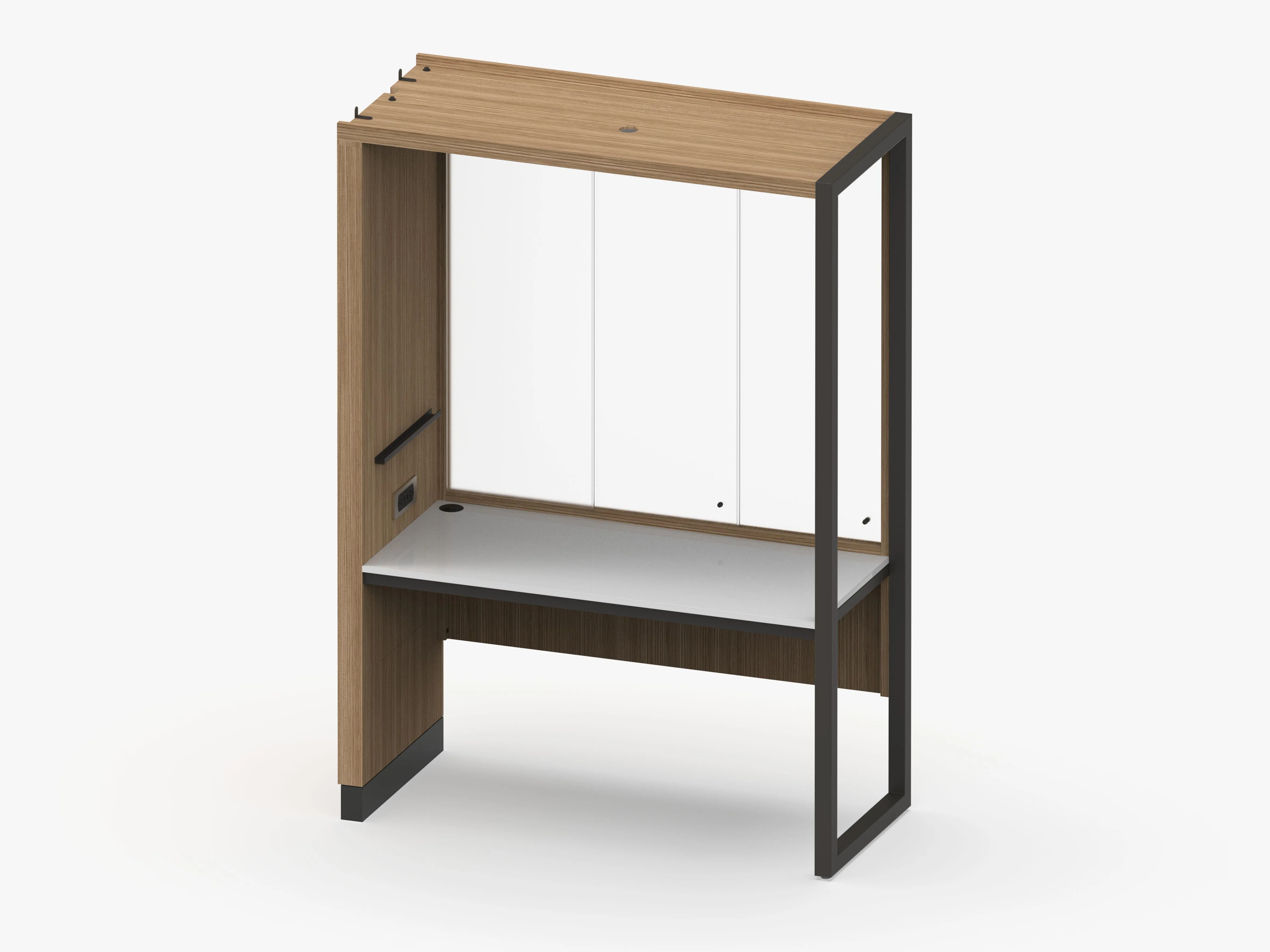 مكتب مع ألواح زجاجية 1