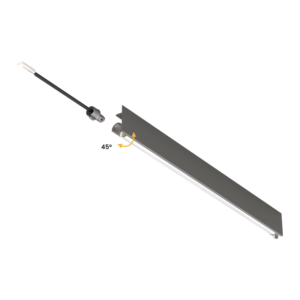 Luz lineal empotrable frontal giratoria, 24 V, monocromática/multiblanca, debajo del gabinete 1