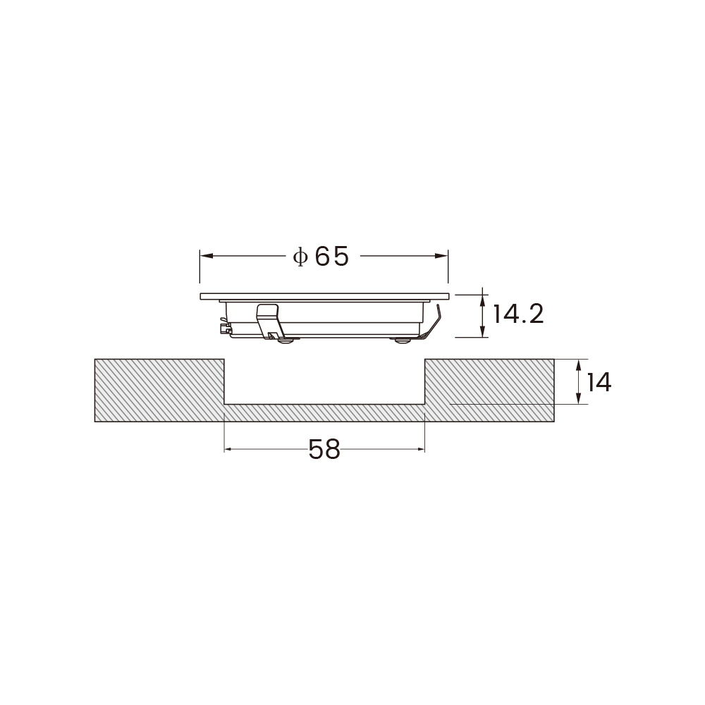 Downlight, 24V, Monochrome, Multiwhite, Ø 65 mm 2