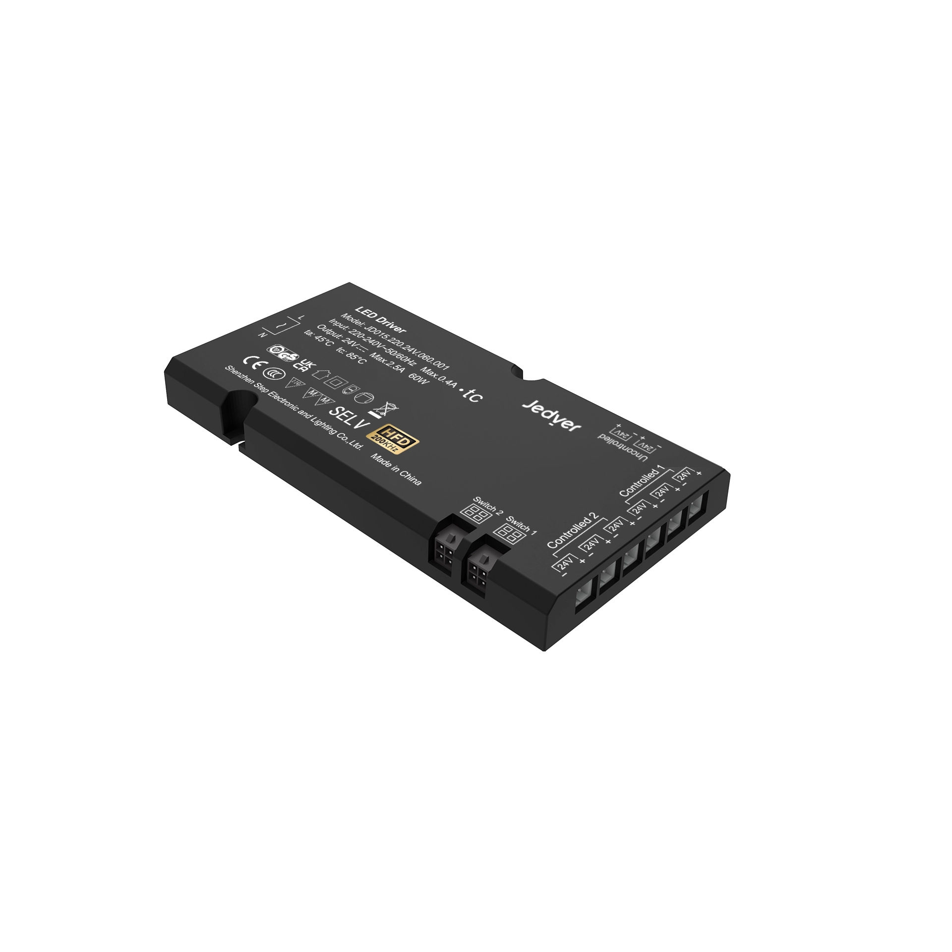 Integrated LED Driver, 15mm, 220~240V, 60W, 24V 1
