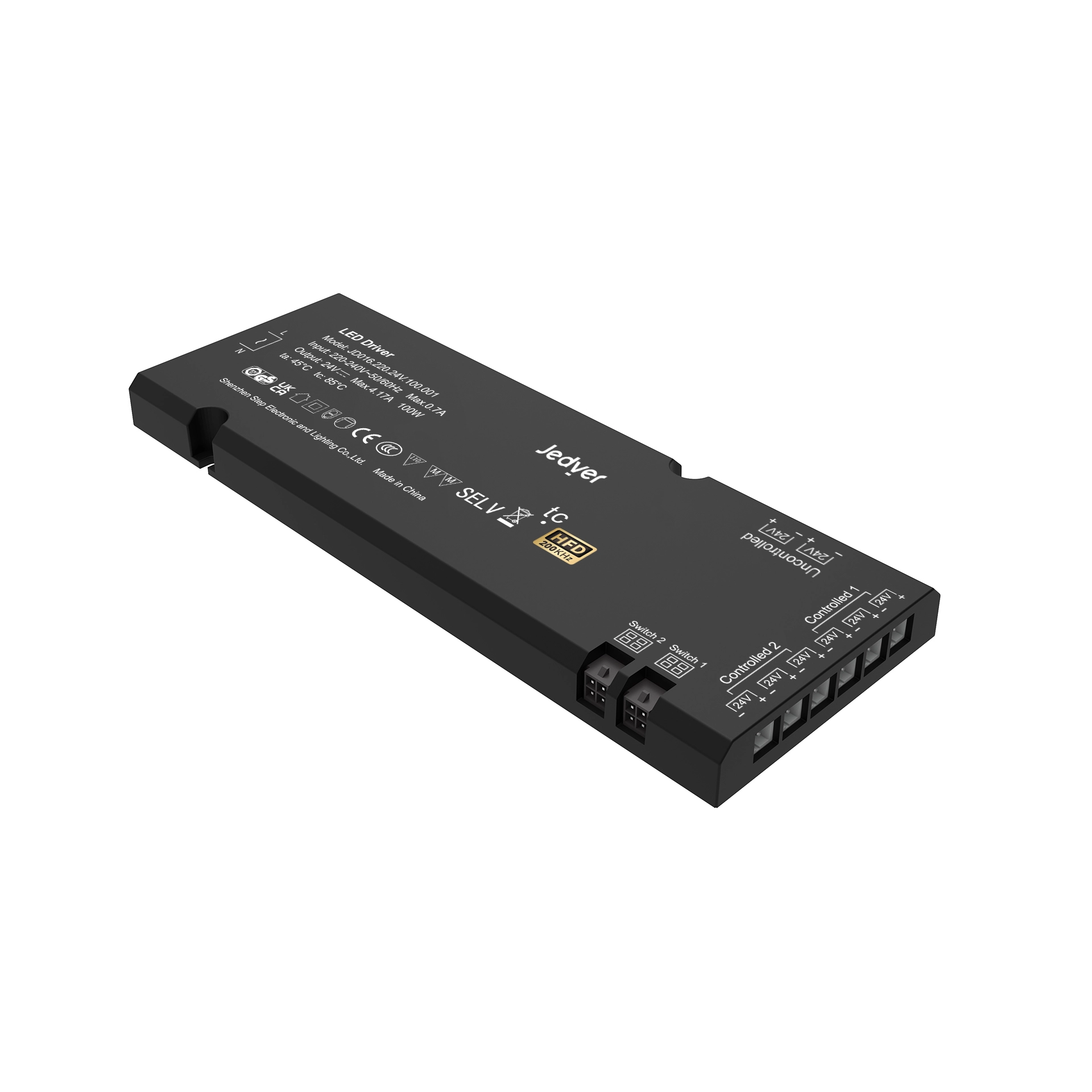 Controlador LED integrado, 15 mm, 220~240 V, 100 W, 24 V 1