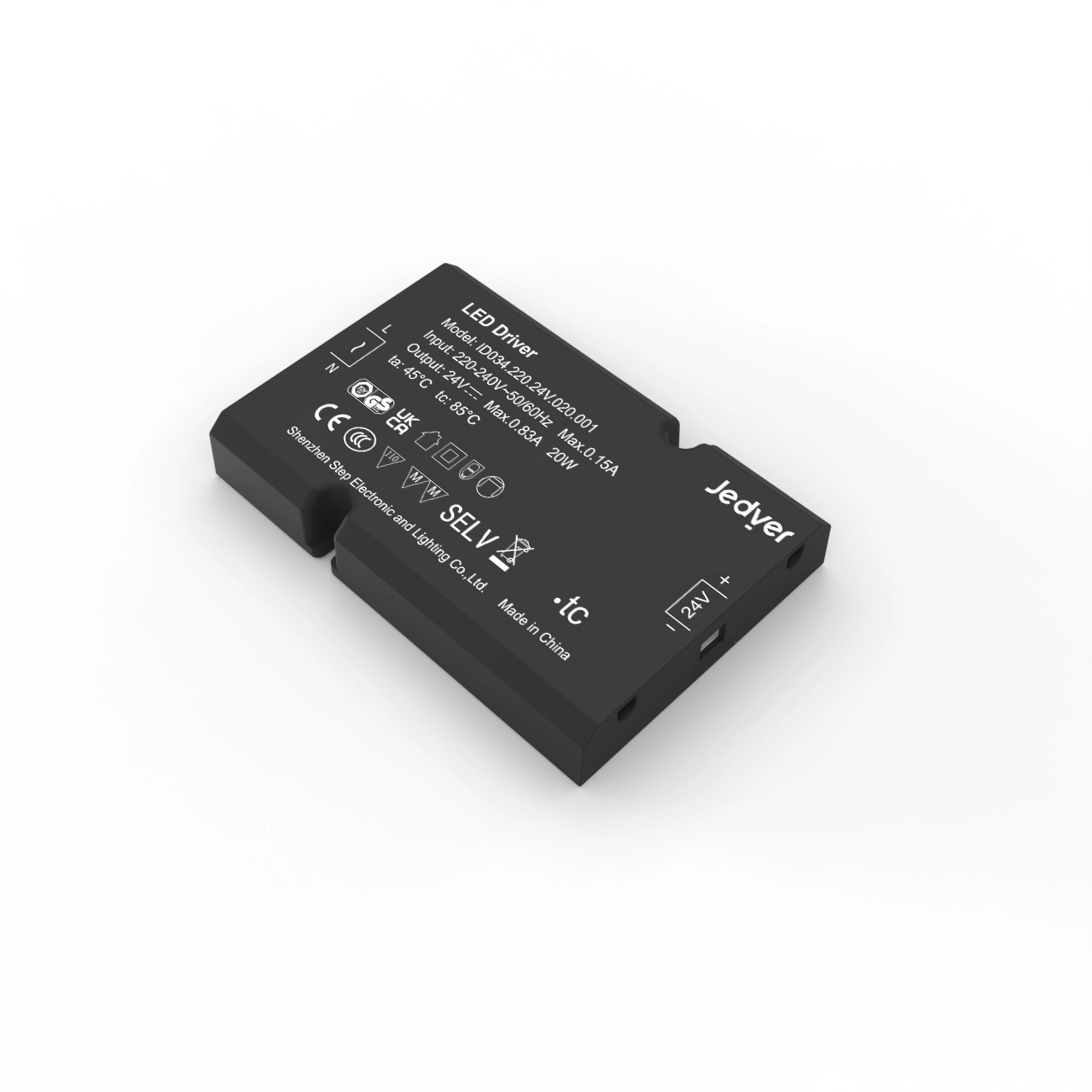 Smart Driver, 15mm, 220~240V, 20W, Constant Voltage 24 V 1