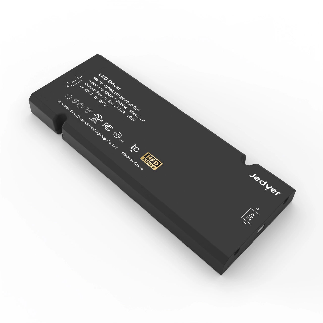 ไดร์เวอร์อัจฉริยะ, 15 มม., 110~120V, 90W, แรงดันคงที่ 24 V 1
