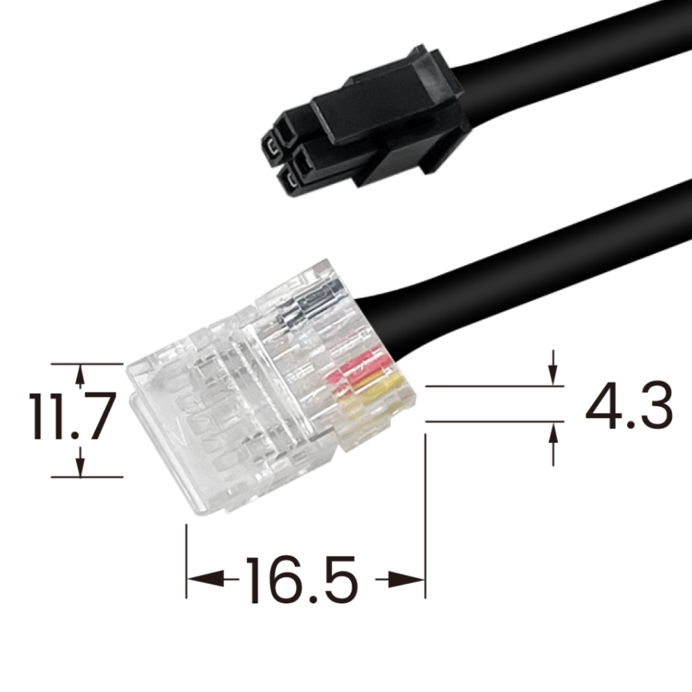 1 สายเชื่อมต่อ 2 ม. รวม ขั้วต่อแบบคลิป (4 ขา) 10 มม. 24V 1