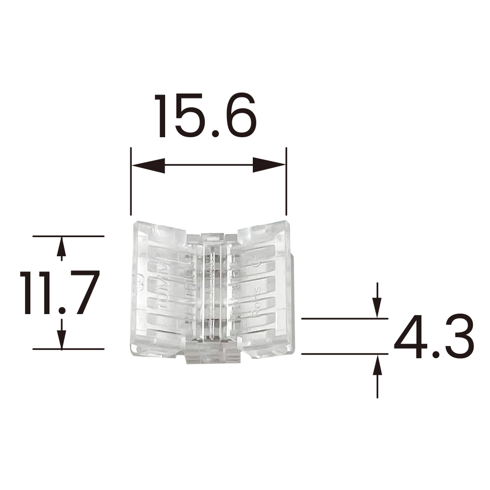 Conectores rectos (4 pines) 10 mm (10 uds) 1