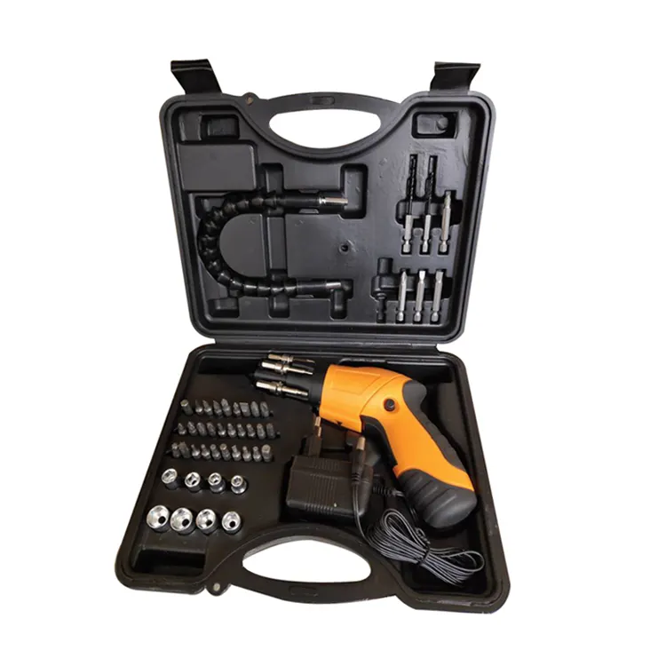 Compact electric screwdriver with LED lights for dark workspaces