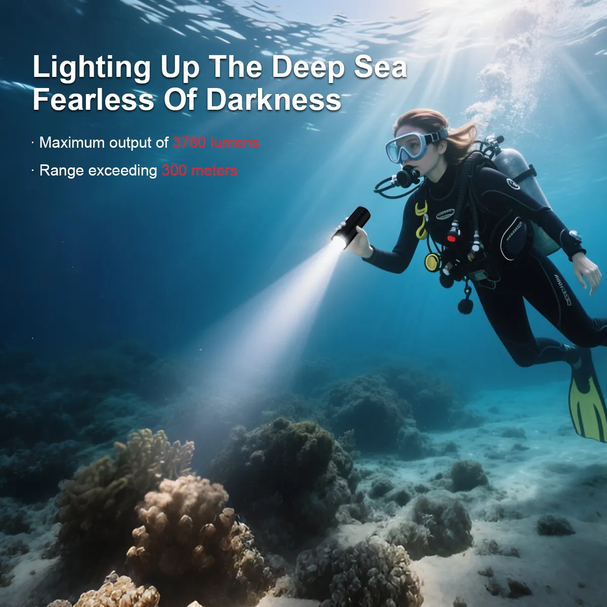 Scuba Diving Flashlight 15625CD - - Ferei 9