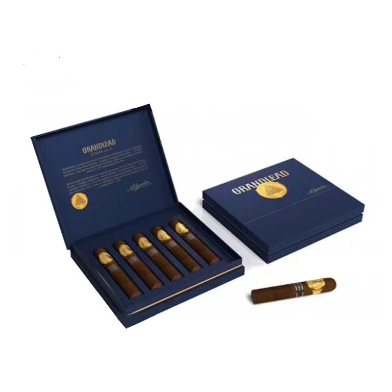 Scatole per imballaggio di sigari con scatola di cartone in carta premium con stampa di lusso personalizzata 1