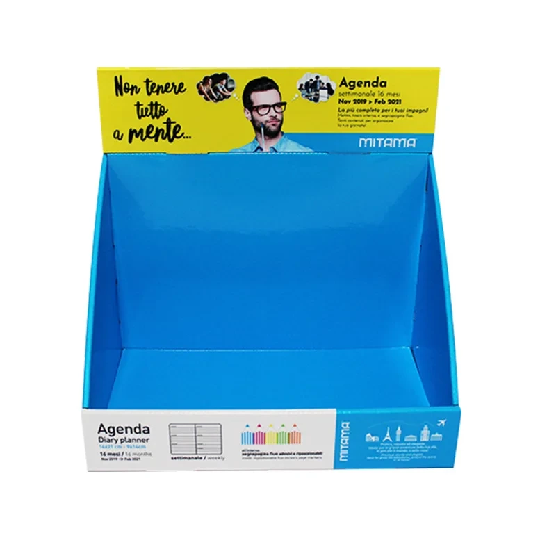 Custom Store Paper Pdq Pallet Display Box ชั้นวางกล่องหนังสือซุปเปอร์มาร์เก็ต Pdq Box 1
