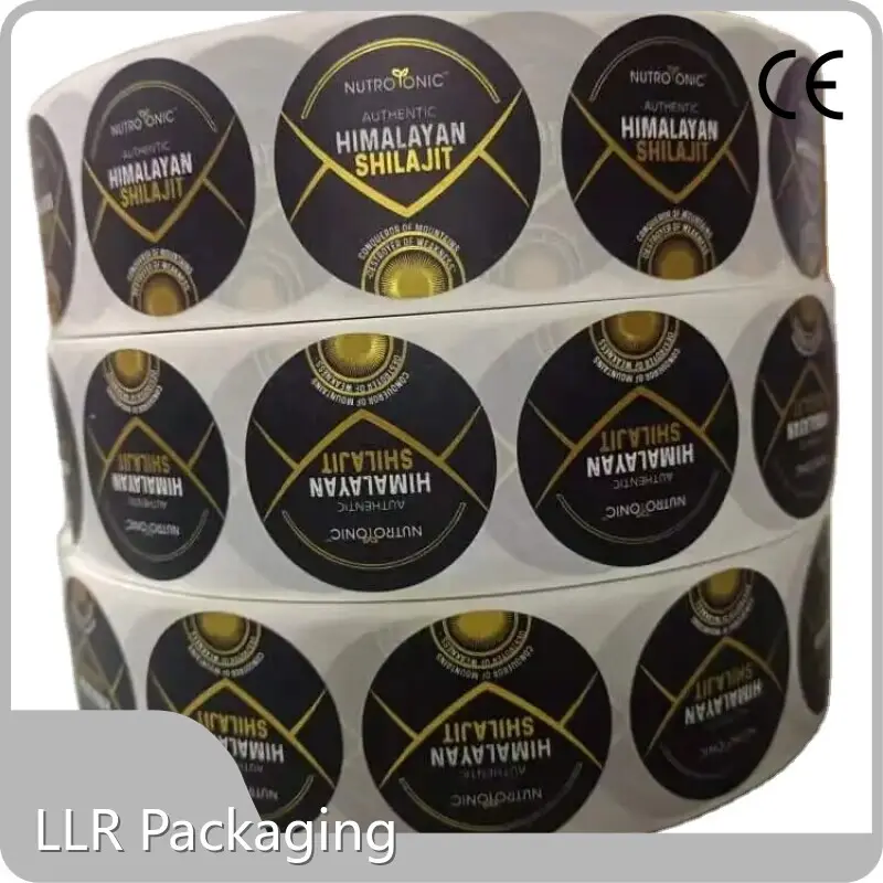 Custom Sticker Printing Custom Adhesive Sticker Label by LLR Packaging 1