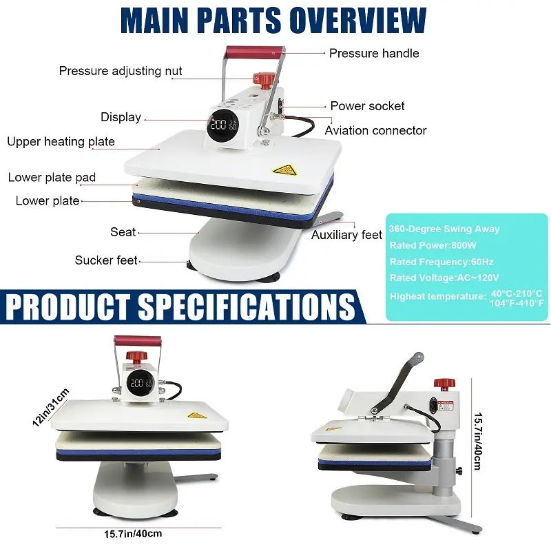 Best 16x20 Heat Press Manufacturer 1 Pcs 4