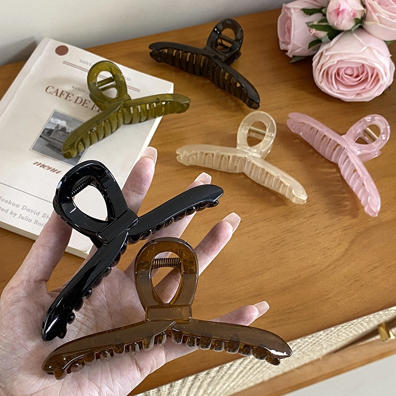Dowell PC verdickte große Haar-Haifischklammer, Gelee-Farbe, XL-Größe, Halteklammer für den Hinterkopf, Haar-Accessoires 1