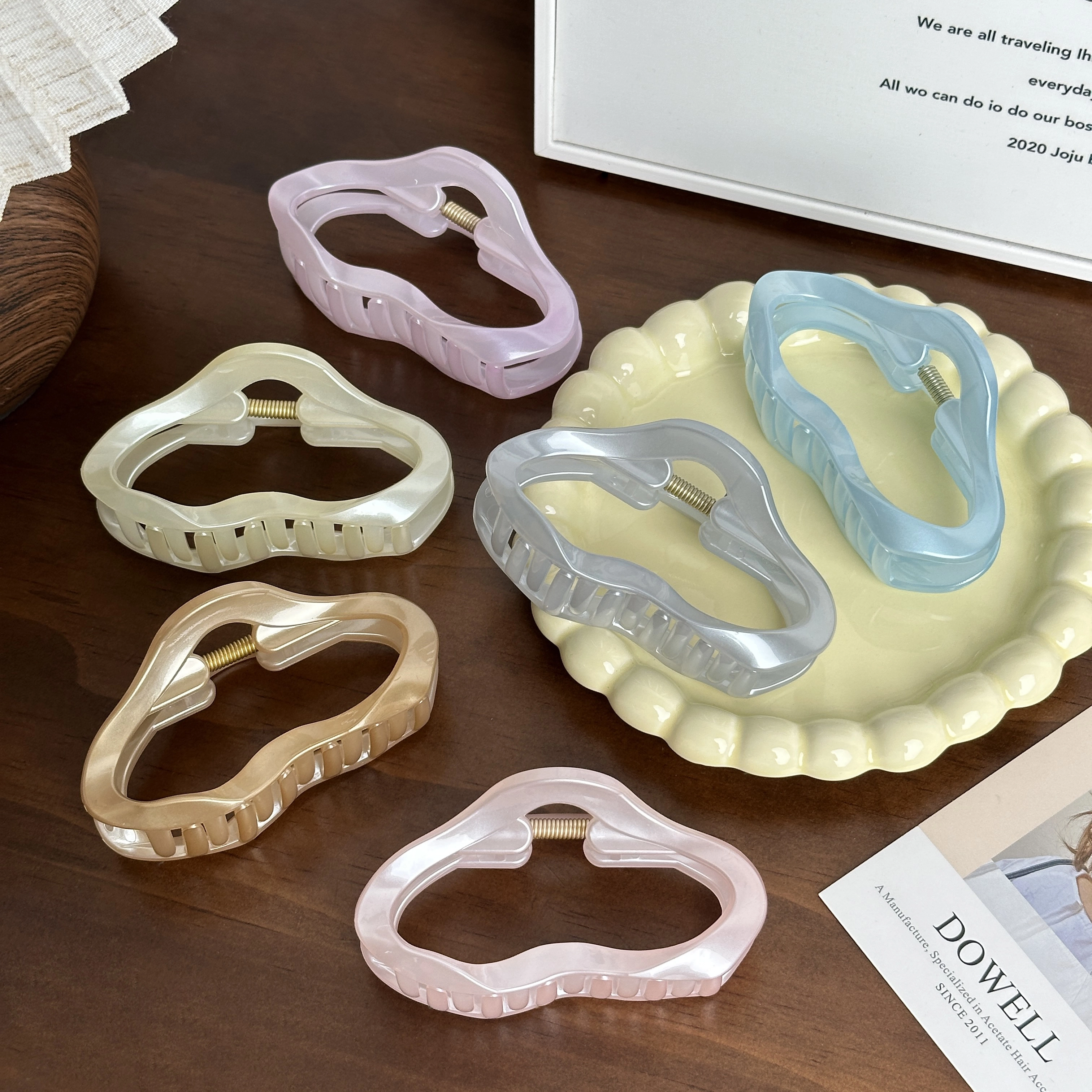 Dowell Candy Color Cloud Geometrische Wellen-Haarklammern für den täglichen Gebrauch als Haarschmuck für Mädchen 1