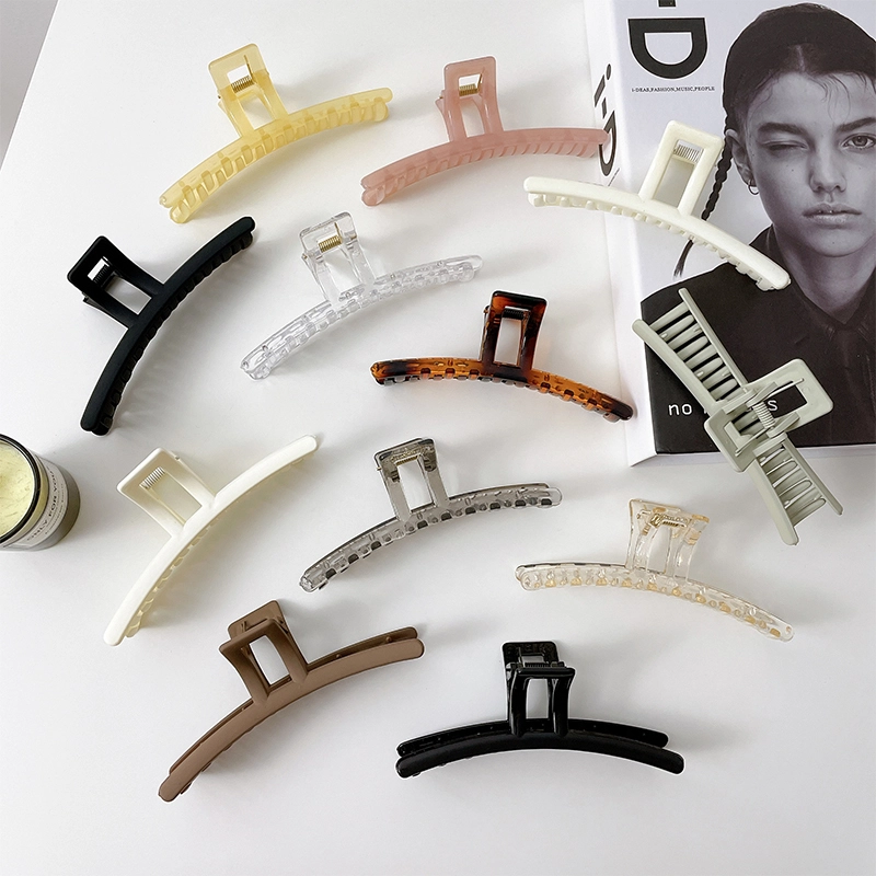 DOWELL ヘアクリップシンプルな新しいキャンディーカラーのヘアアクセサリー特大プラスチックマットヘア爪クリップ 1