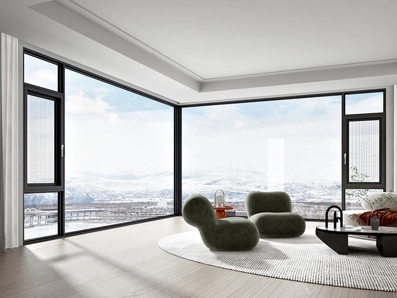 نوافذ الألمنيوم المخصصة Holy Star Aluminium Bridge Case Windows A-121 1