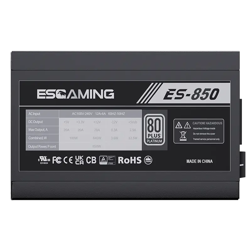 Power Supply Manufacturers ES850W PRO - - ESGAMING 8