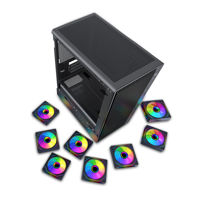 ​【世界に一台】プロ特注ゲーミングPC★水槽ケース★徹底整備・保証付 最高のゲーミングPCケース - 強化ガラスミッドタワーMicro-ATX