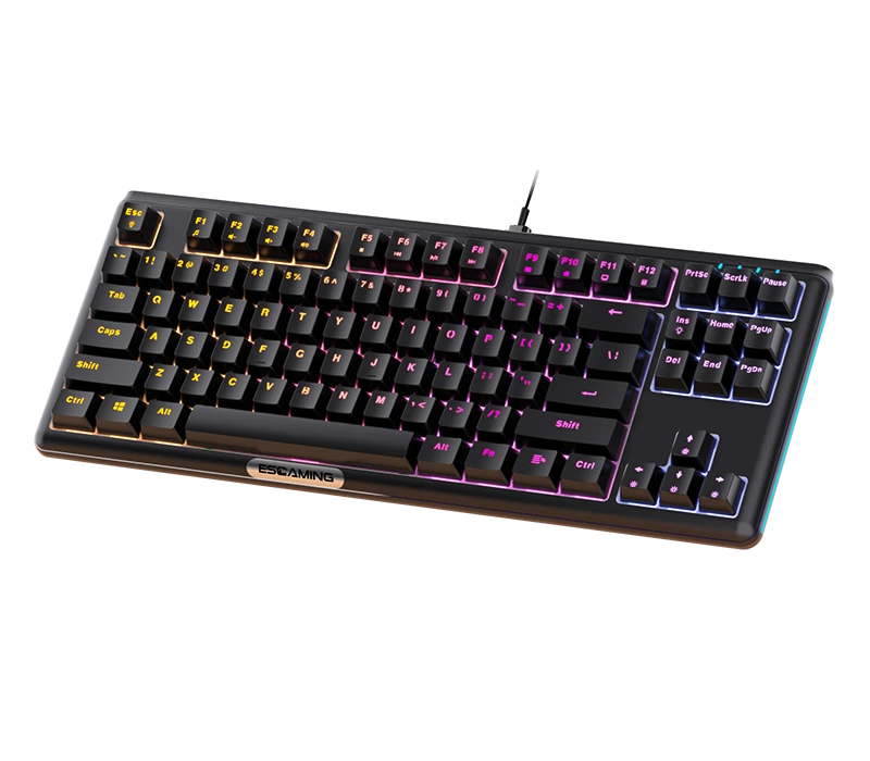 80% 87 CAPS CAPS DISPOSITIF COMPACT 2,4 g Bluetooth sans fil à trois modes RVB Keyboard Mécanical Factory V300 1