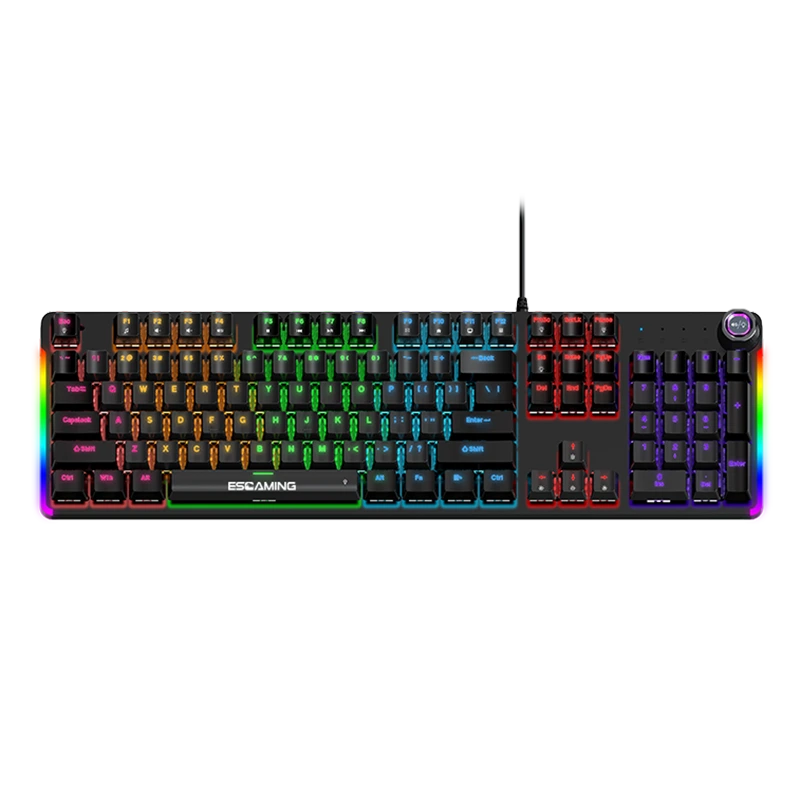 100% de tamaño completo de 104 teclas Rainbow Light-Swap IP68 Teclado numérico de juegos numérico impermeable V500 1