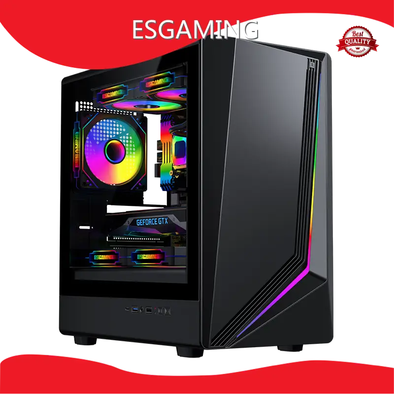 Sleek Cool Gaming Pc Cases Black by ESGAMING 1