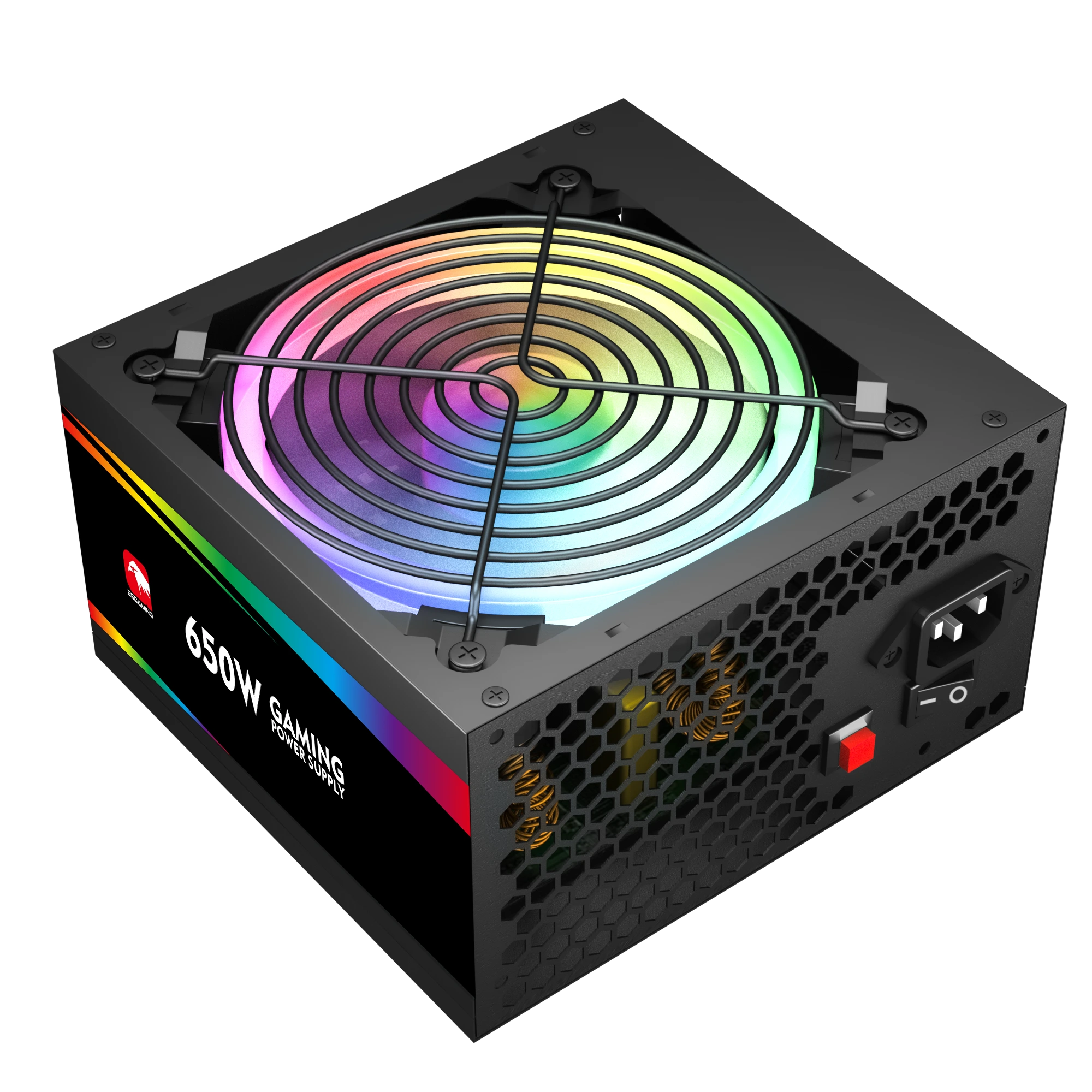 650W WHOLESALE CE ROHS FCC CERTIFIED WITH ARGB FAN DESKTOP COMPUTER POWER SUPPLY ACTIVE PFC N RGB650W 1