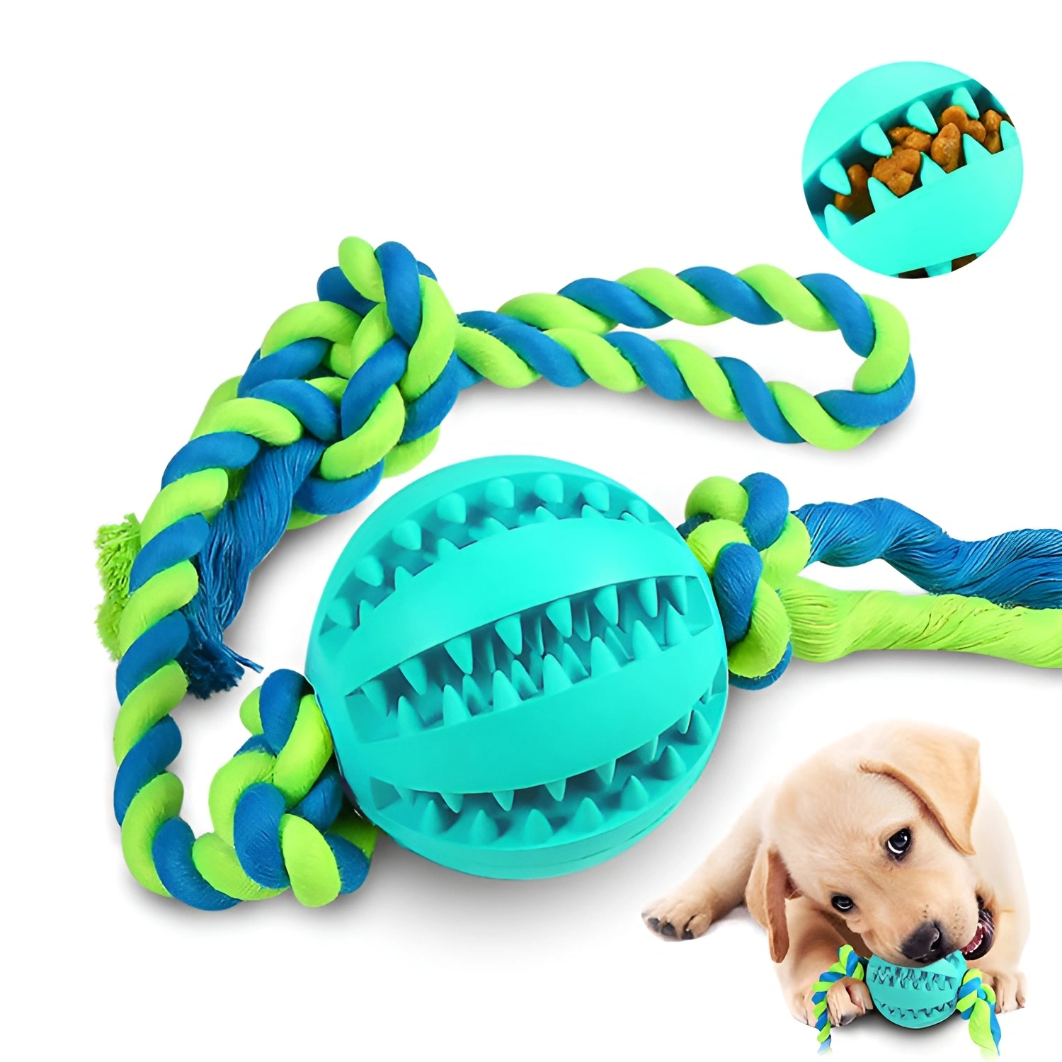 Pet Interactive Dog Toys Bite Resistant Teething Balls With Rubber For Dog playing-Xinchen 1