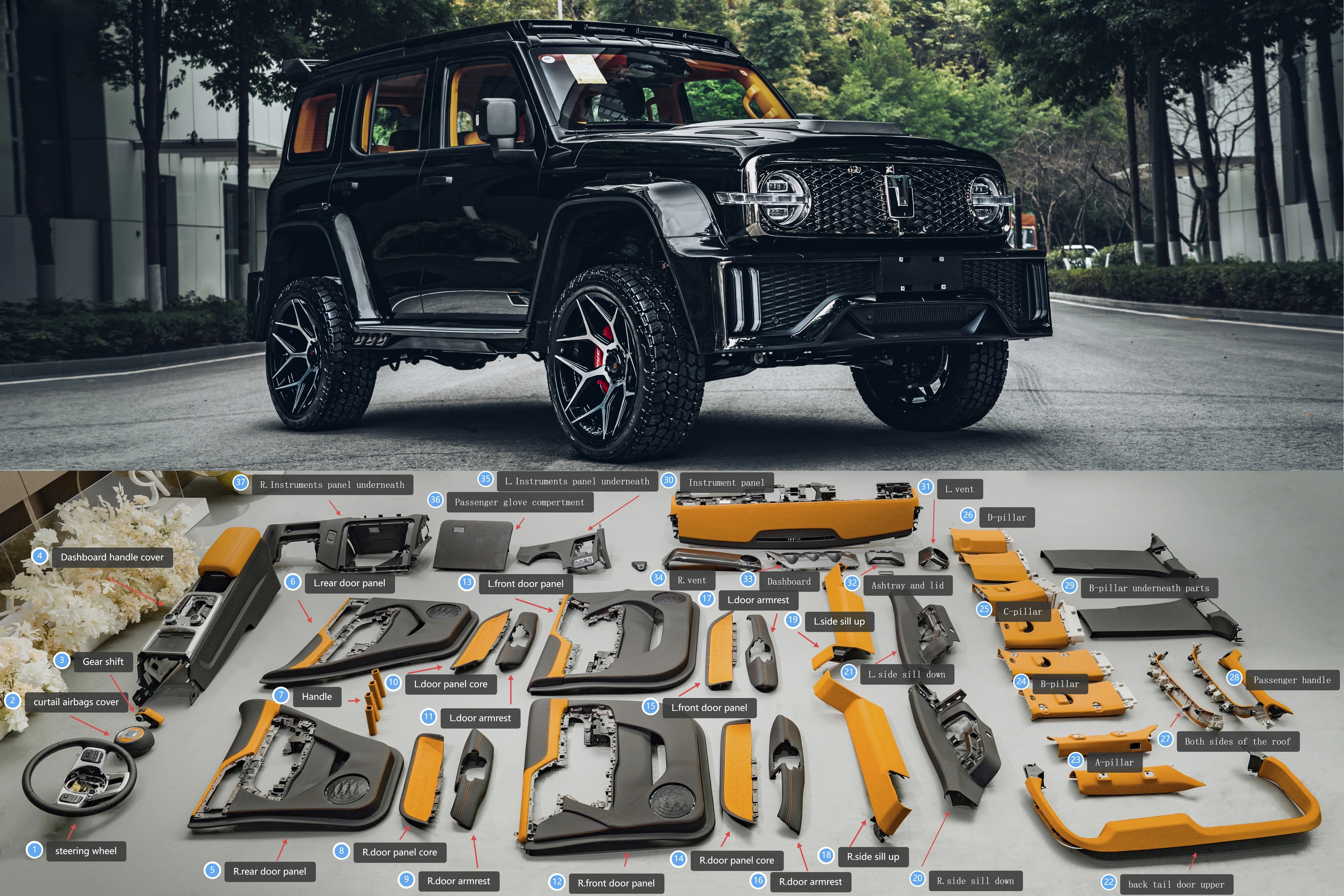 Rocars Tank 300 Изысканный комплект для модификации интерьера 1