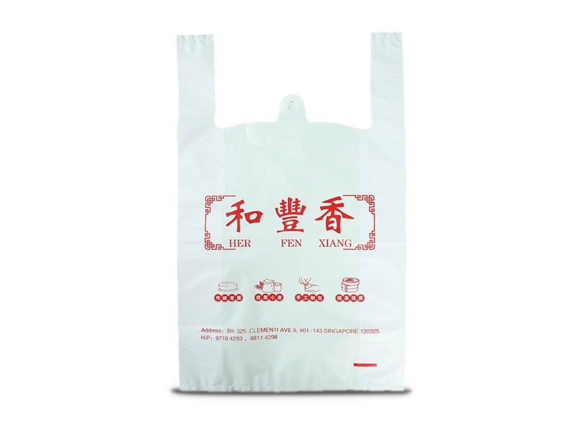 Disposable portable waterproof Vest Bag With Handles 1