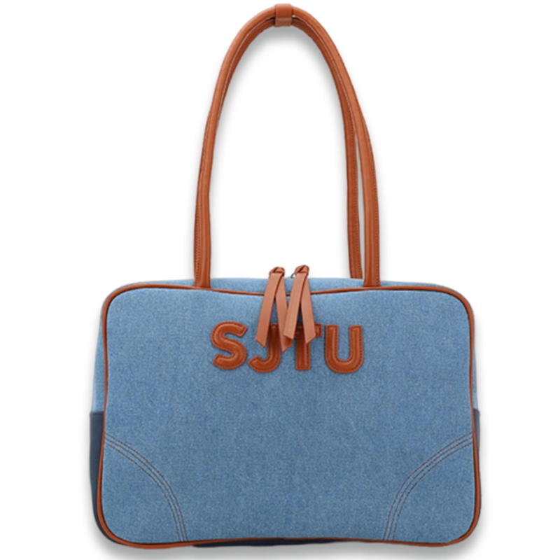 LANKIN PU Leather+ Canvas tote bags Large capacity For Women 1