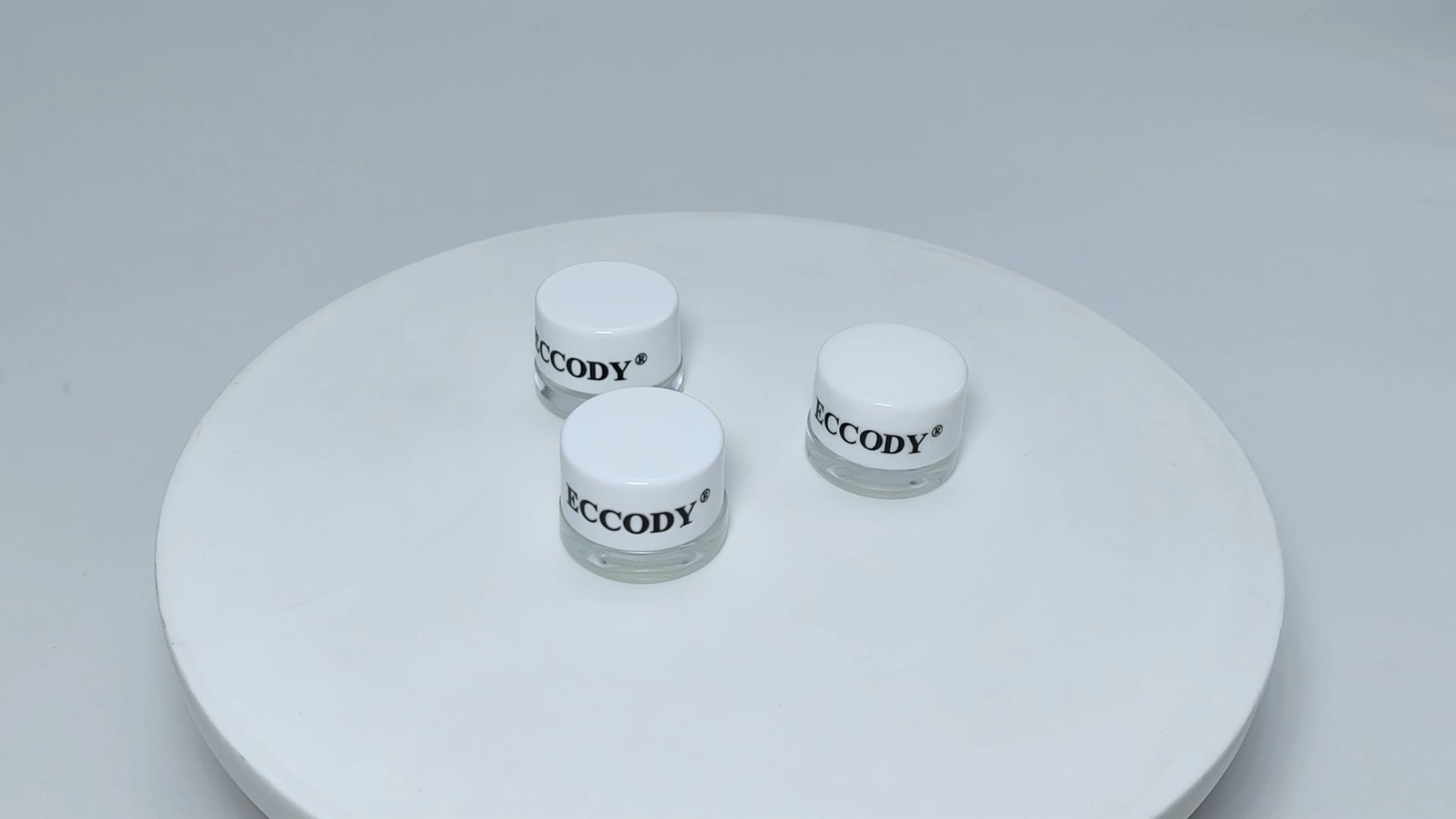 Flacon de pommade en verre rond blanc, flacon de crème 5g 1