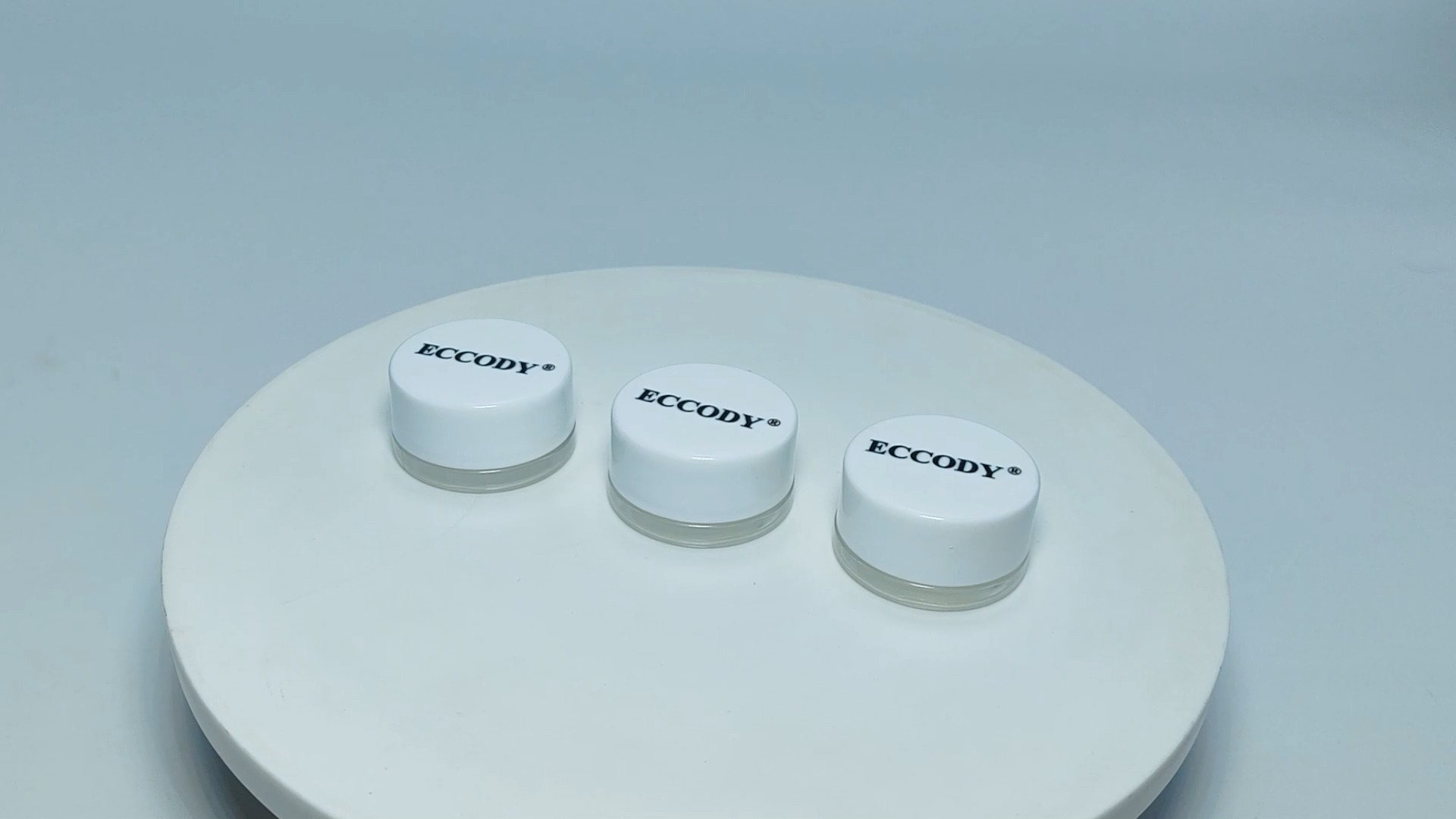 Flacon de pommade en verre rond blanc, flacon de crème 10g 1