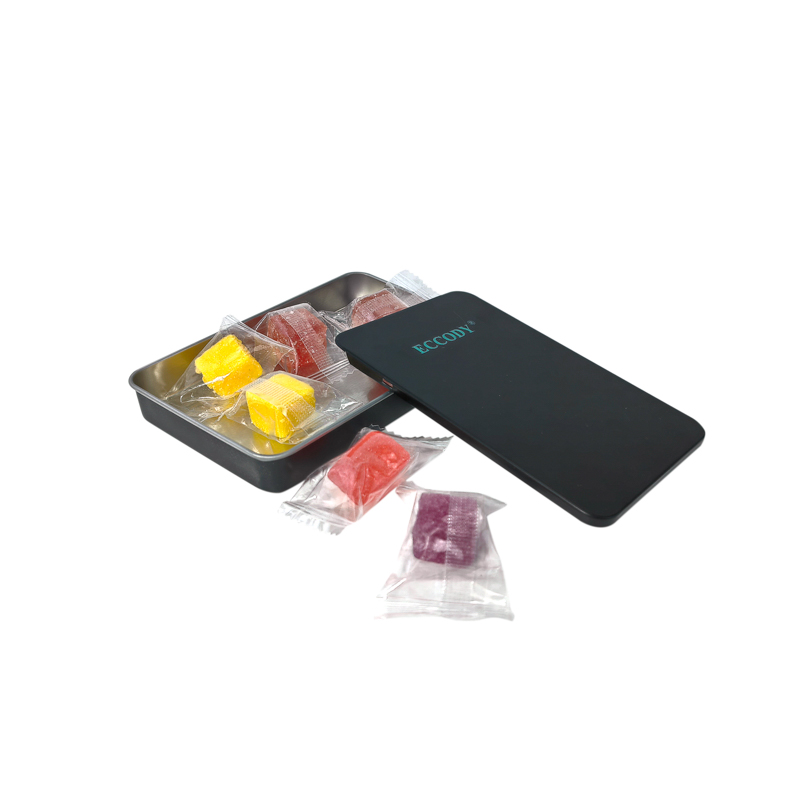 Boîte en fer blanc à couvercle coulissant rectangulaire solide avec sécurité enfant pour onguent de bonbons au CBD 136g 5