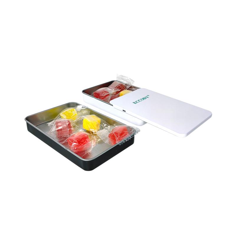 Boîte en fer blanc à couvercle coulissant rectangulaire solide avec sécurité enfant pour onguent de bonbons au CBD 136g 6