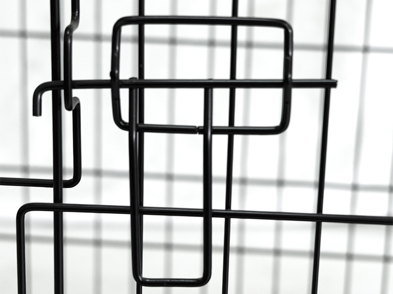 Vente chaude cages résistantes de chien de cage de chien de grillage d'acier noir avec le plateau 7