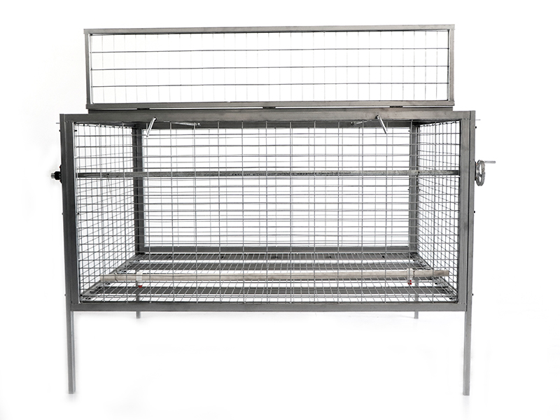 Galvanized metal chicken cage for free range broiler chickens 1