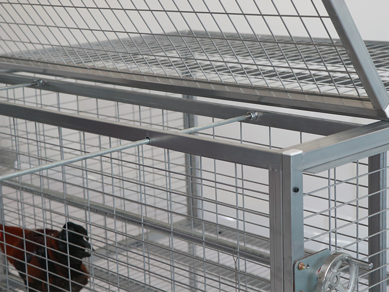 Galvanized metal chicken cage for free range broiler chickens 7